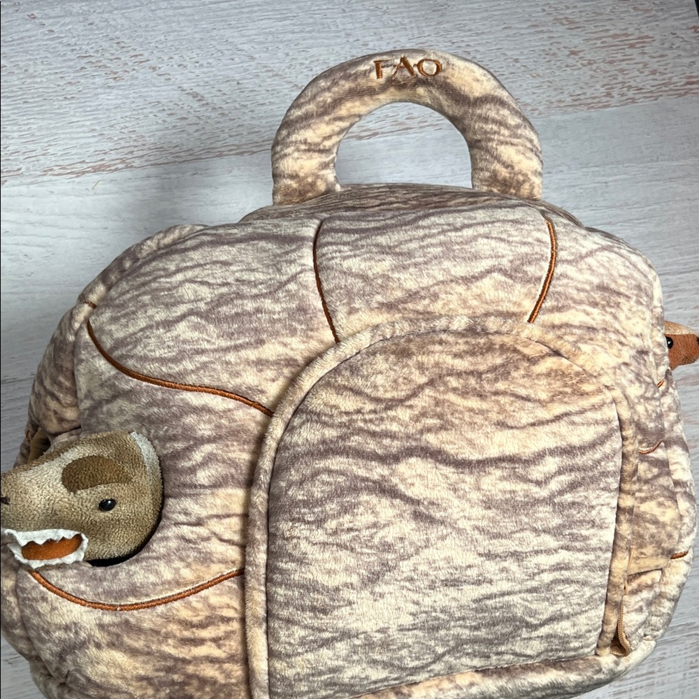 FAO Schwarz Dinosaurs Stuffed Animals with Plush Mountain Cave Carry Bag 7 Dinos - Picture 14 of 14